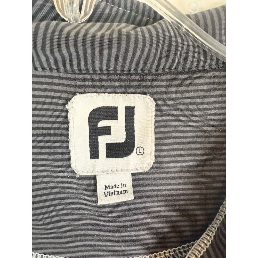 FootJoy 1/4 Zip Men's Large Golf Pullover‎ Jacket Stretch Athletic Logo Gray - Picture 3 of 8